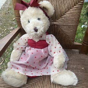 Target Valentine Plush Teddy Bear Red Heart Dress Russ Berrie Claudette Style